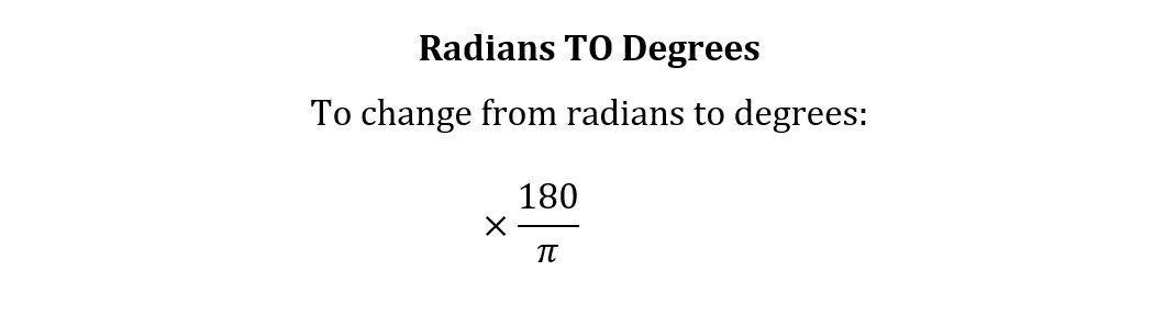 convert radian to degree formula