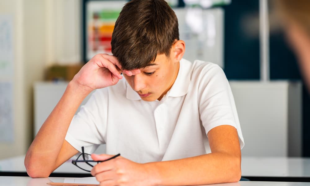 teenage boy study smarter with ADHD