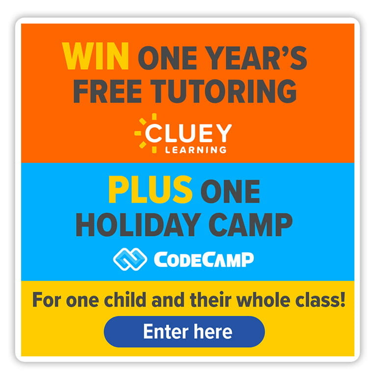 win 1 year of tutoring plus a holiday camp cluey learning code camp